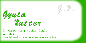 gyula mutter business card